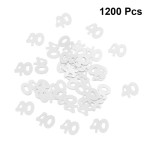 1200 Pieces Number 40 Glitter Confetti Decoration